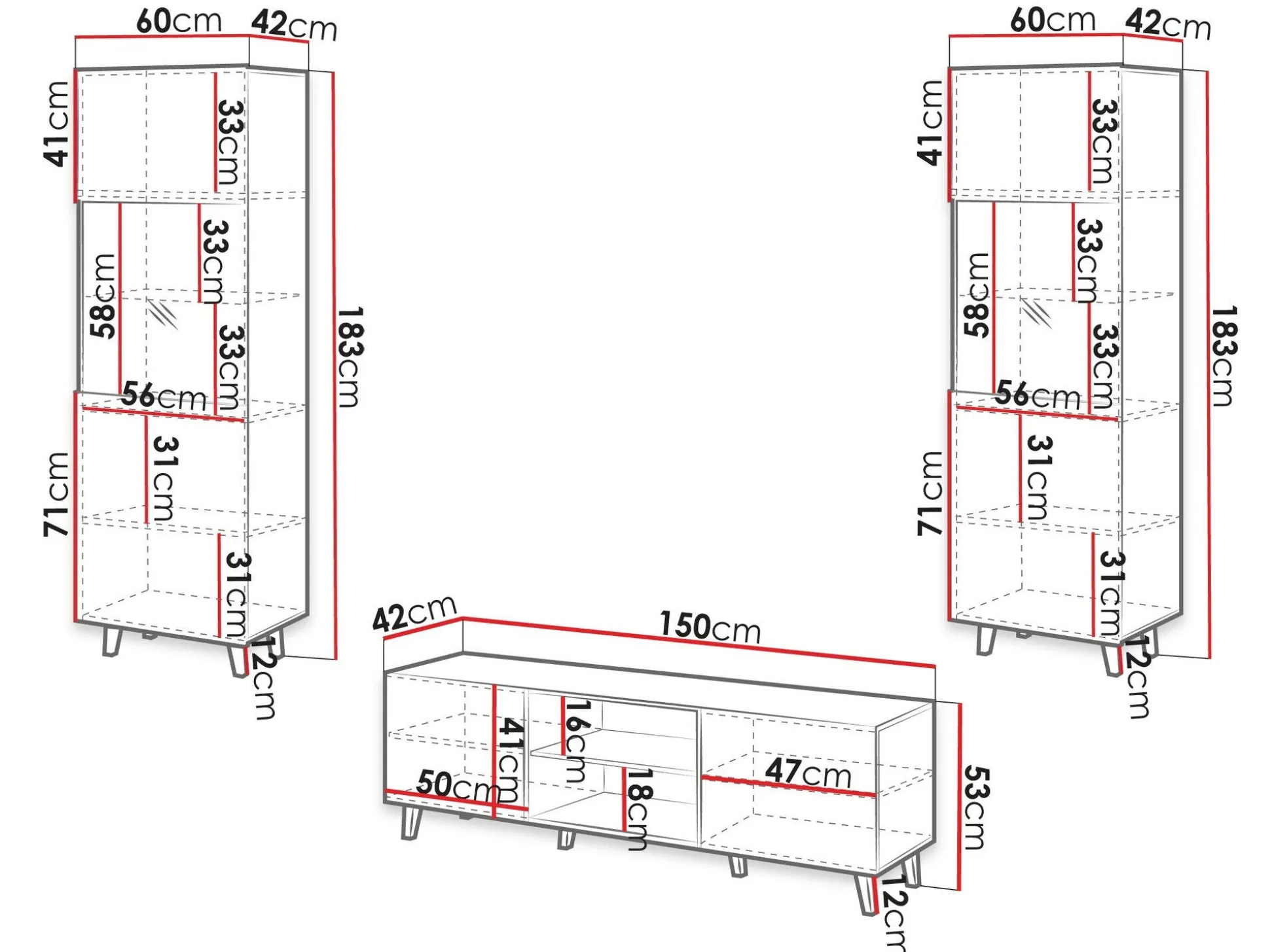 Stuemøbelsæt Comes (Wotan eg)