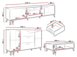 Stuemøbelsæt Comfivo Capella (Kashmir + Blank kashmir)