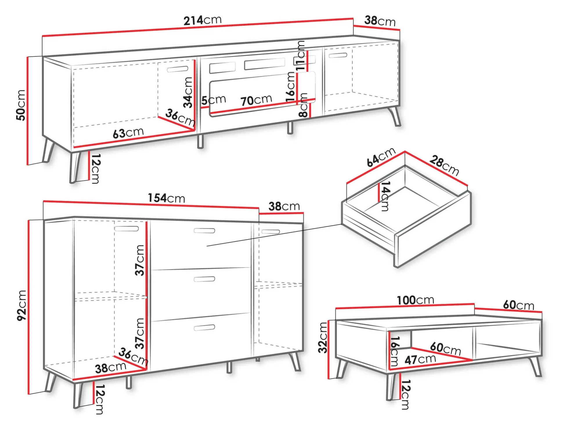 Stuemøbelsæt Comfivo Capella (Kashmir + Blank kashmir)
