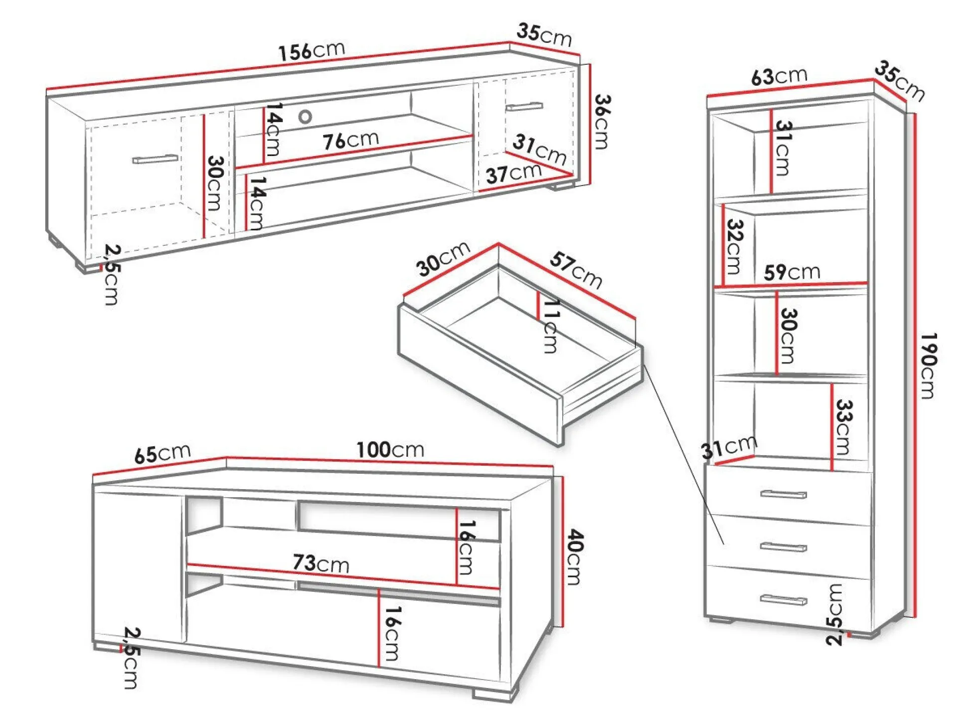 Stuemøbelsæt Comfivo Casus II