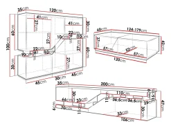 Stuemøbelsæt Comfivo Daldune II (Hvid + Wotan eg)