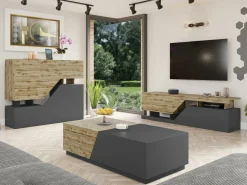 Stuemøbelsæt Comfivo Daldune I (Wotan eg + Antracit)