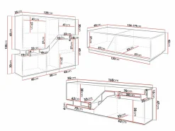 Stuemøbelsæt Comfivo Daldune I (Wotan eg + Antracit)