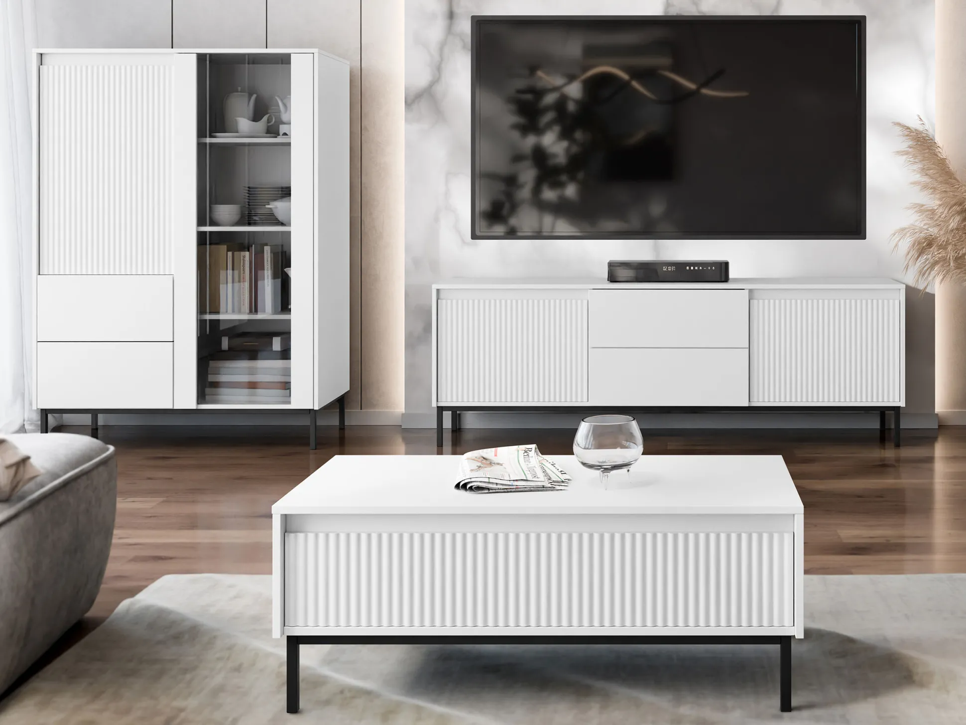 Stuemøbelsæt Comfivo Delruva V (Hvid)