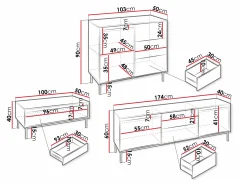 Stuemøbelsæt Comfivo Delruva II (Hvid)