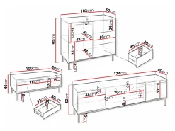 Stuemøbelsæt Comfivo Delruva IV (Hvid)
