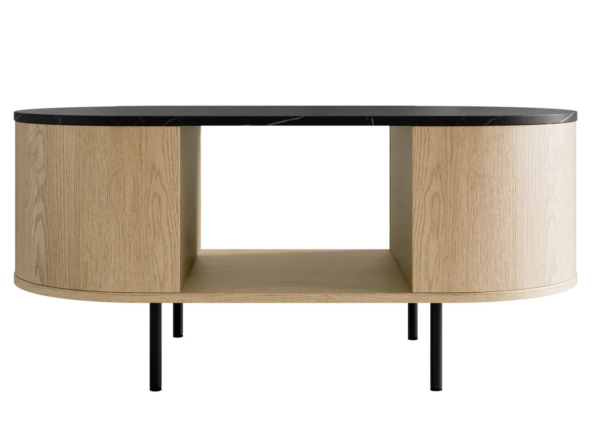 Stuemøbelsæt Comfivo Livtena (Sort marmor + Sort)