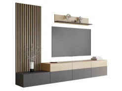 Stuemøbelsæt Comfivo Munium II (Grafit + Egetræ)