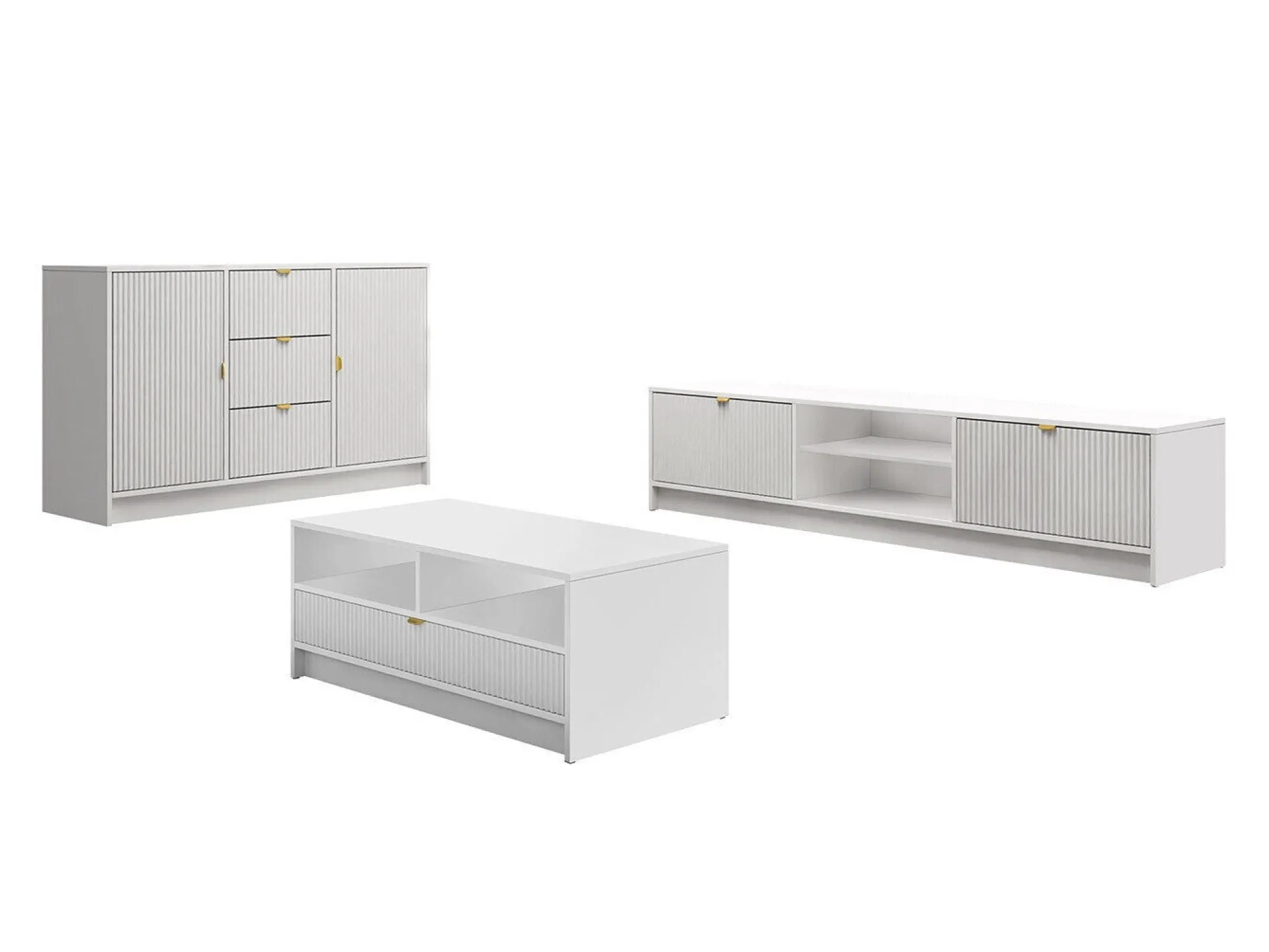 Stuemøbelsæt Comfivo Papilio I (Hvid)