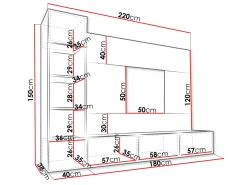 Stuemøbelsæt Comfivo Salix II (Beige + Egetræ)