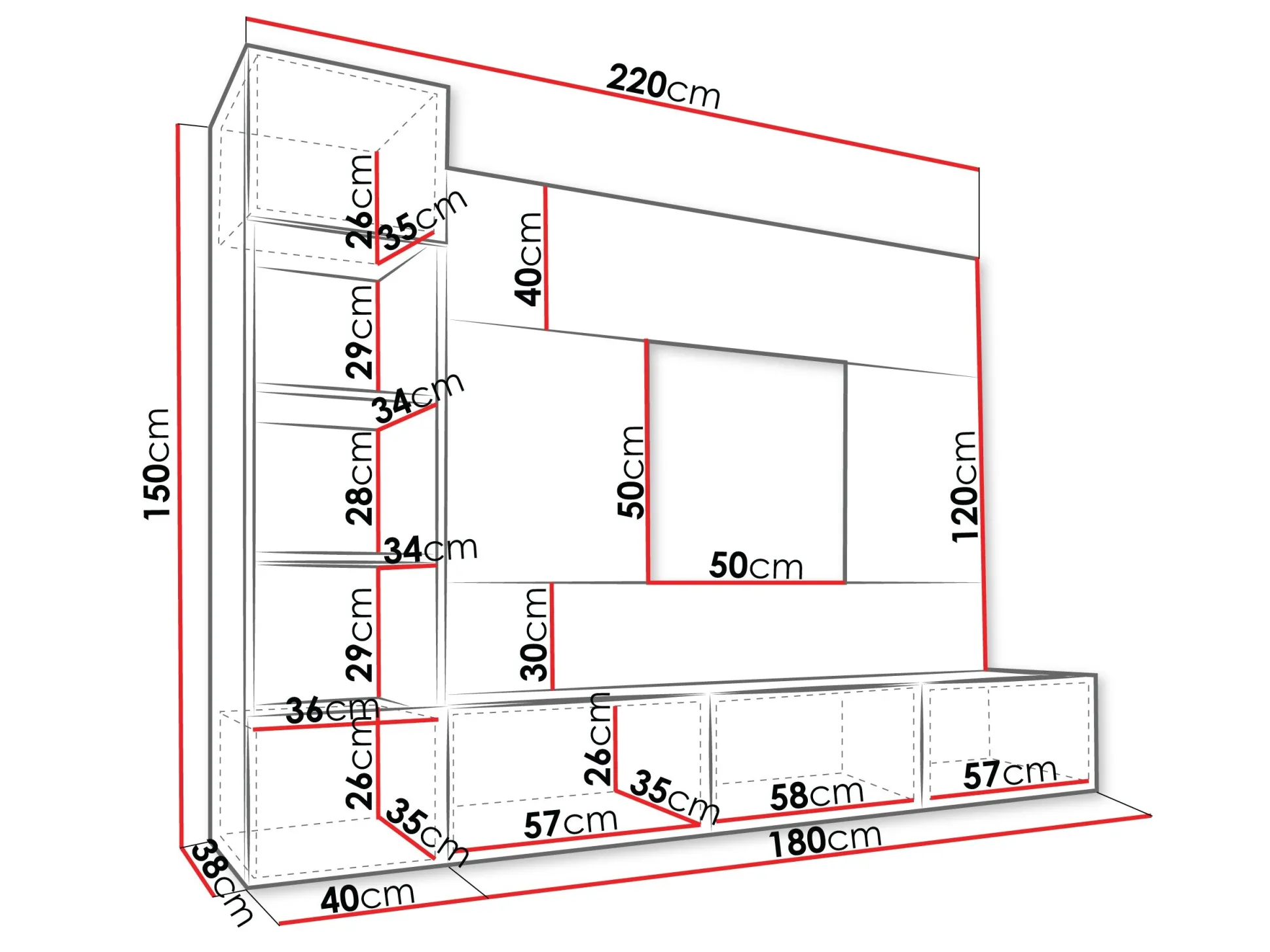 Stuemøbelsæt Comfivo Salix II (Beige + Egetræ)