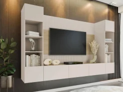 Stuemøbelsæt Comfivo Salix I (Beige + Egetræ)