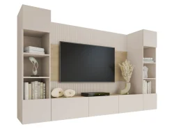 Stuemøbelsæt Comfivo Salix I (Beige + Egetræ)