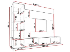 Stuemøbelsæt Comfivo Salix VI (Beige + Egetræ)