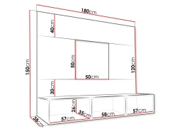 Stuemøbelsæt Comfivo Salix (Beige + Egetræ)