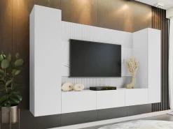 Stuemøbelsæt Comfivo Salix V (Hvid + Hvid marmor)