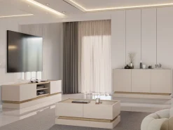 Stuemøbelsæt Comfivo Tilia (Lysebrun + Egetræ)