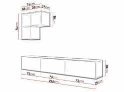 Stuemøbelsæt Corbele 111 (Hvid)