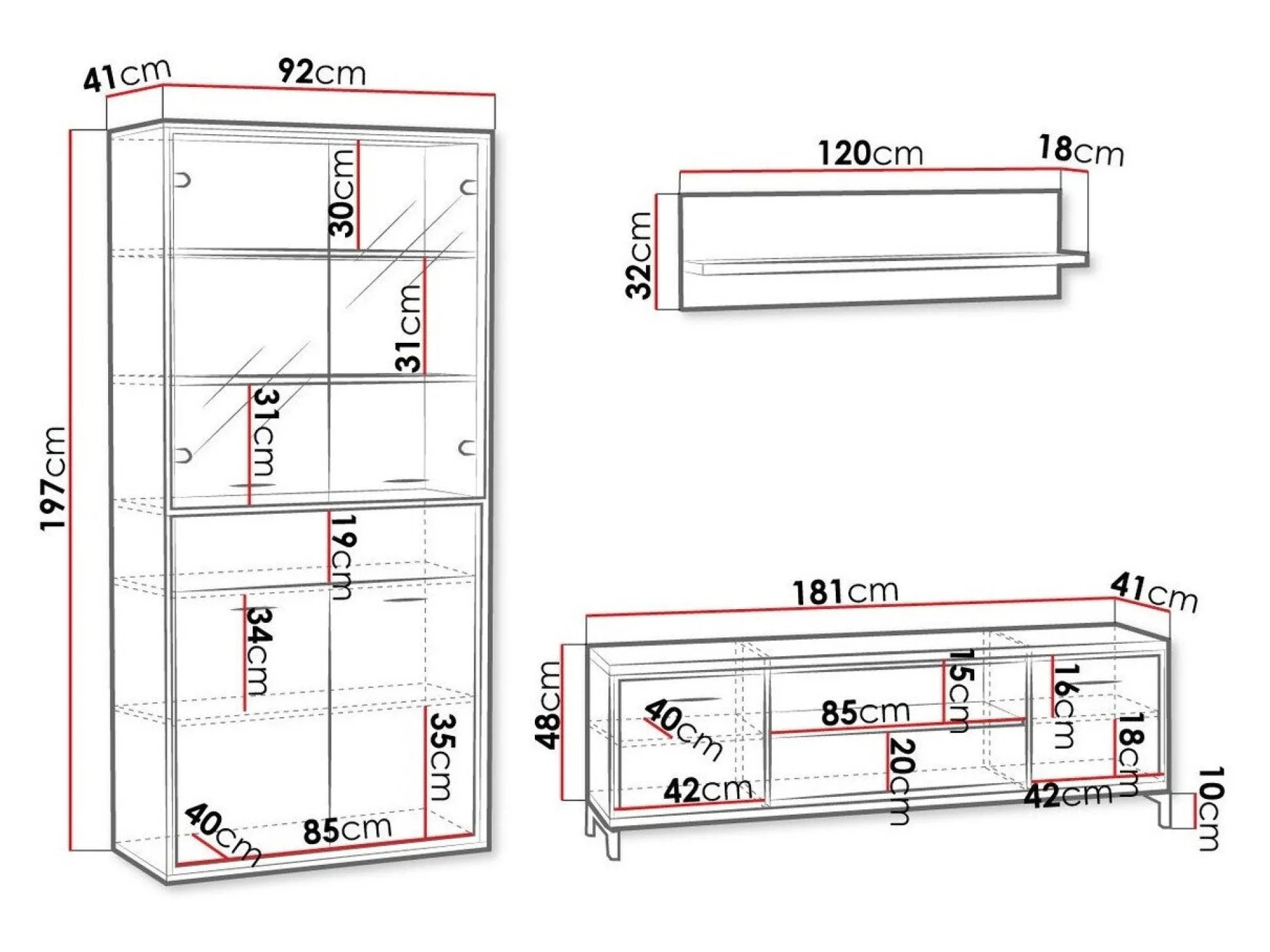 Stuemøbelsæt Etrmoni 119 (Lyst træ)