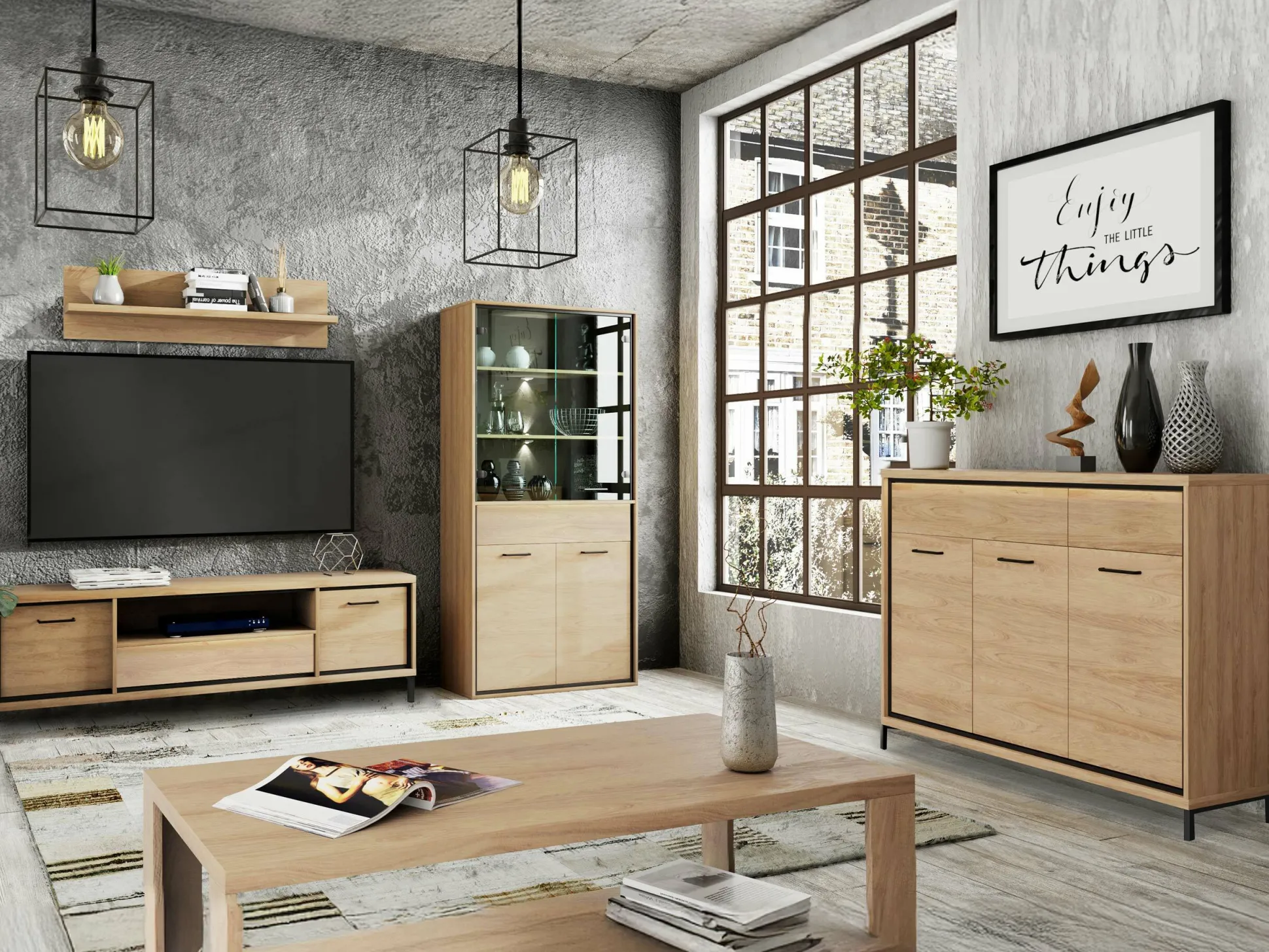 Stuemøbelsæt Etrmoni 118 (Lyst træ)