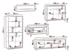 Stuemøbelsæt Etrmoni 118 (Lyst træ)
