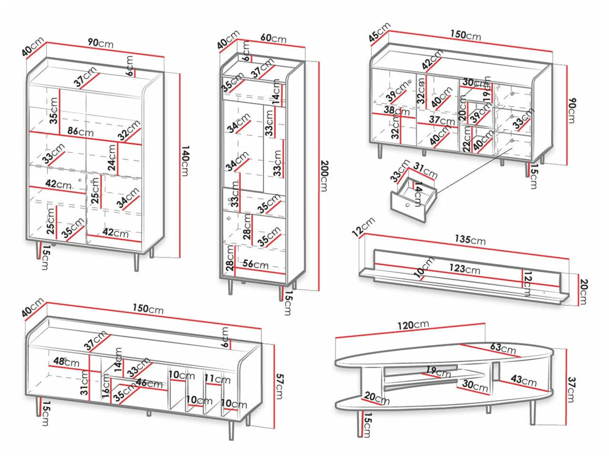 Stuemøbelsæt Ferenou 110
