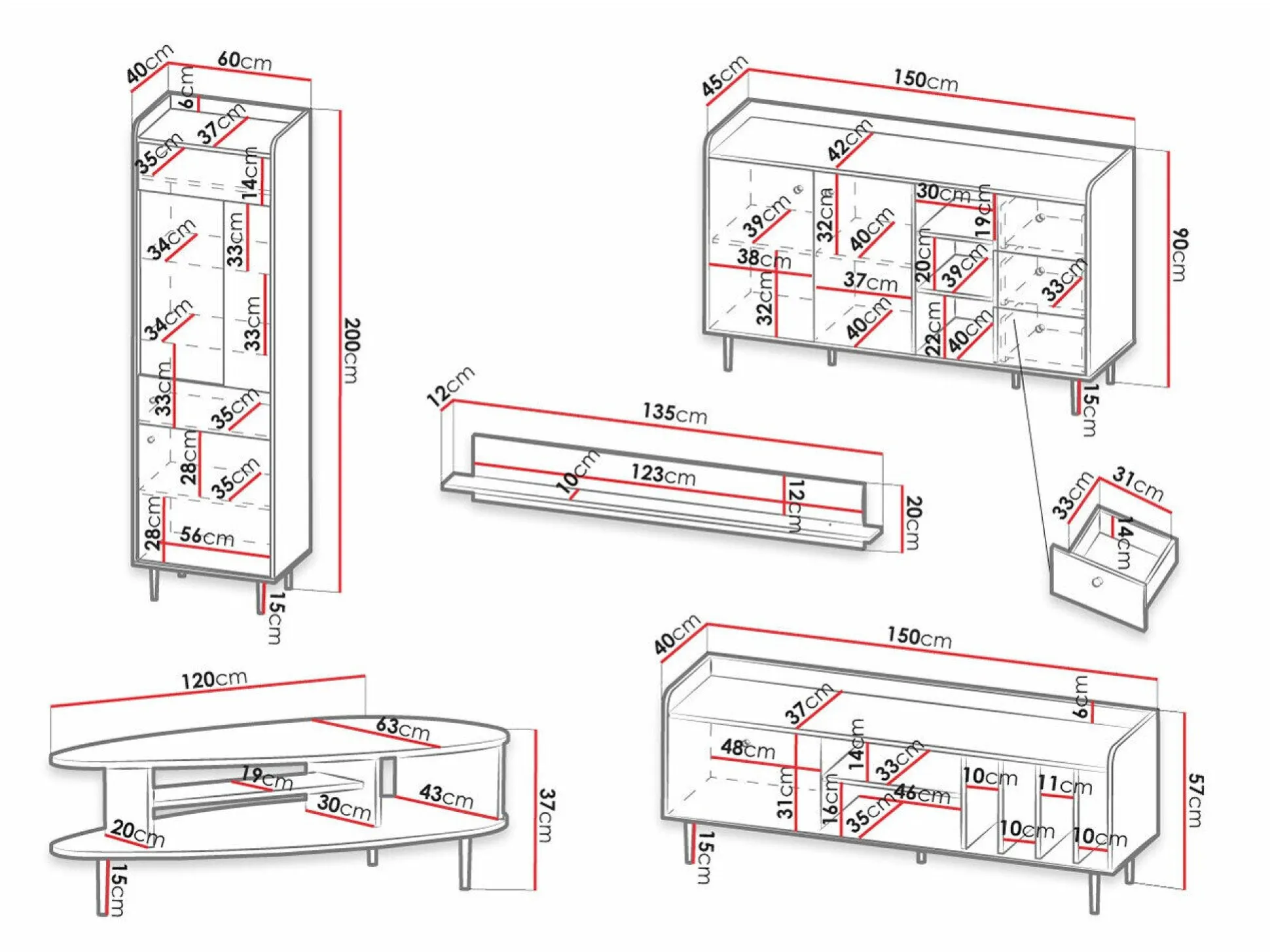 Stuemøbelsæt Ferenou 113