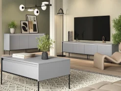 Stuemøbelsæt Fernolu 112 (Grå + Sort)