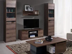 Stuemøbelsæt Fivelbo 114 (Kloster eg + Blank sort)