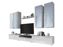 Stuemøbelsæt Flos (Hvid + Glansfuld hvid)