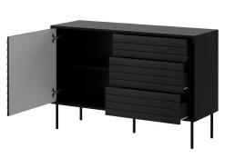 Stuemøbelsæt Flosoru 110 (Valnød + Sort)