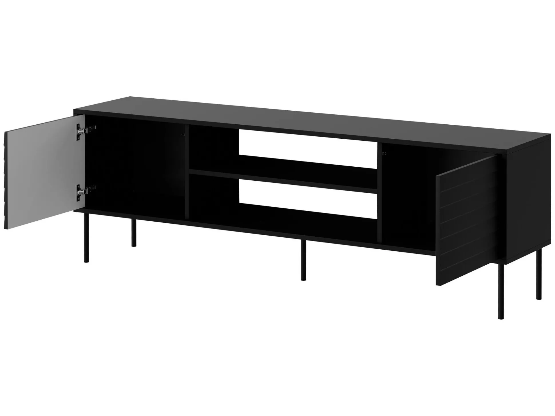 Stuemøbelsæt Flosoru 110 (Valnød + Sort)