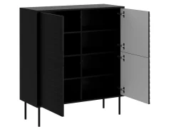 Stuemøbelsæt Flosoru 109 (Valnød + Sort)