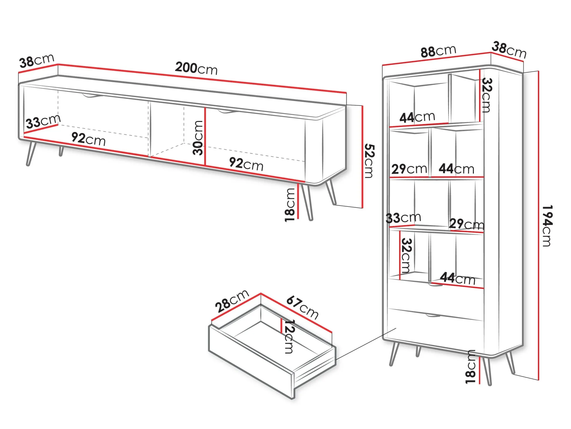 Stuemøbelsæt Lectum (Beige)