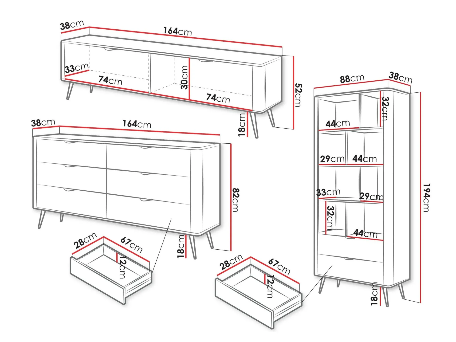 Stuemøbelsæt Lectum II (Beige)