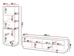 Stuemøbelsæt Lingua (Hvid)