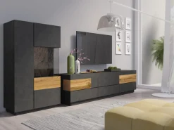 Stuemøbelsæt Livlore 109 (Matera grå + Wotan eg)