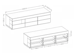 Stuemøbelsæt Livlore 109 (Matera grå + Wotan eg)
