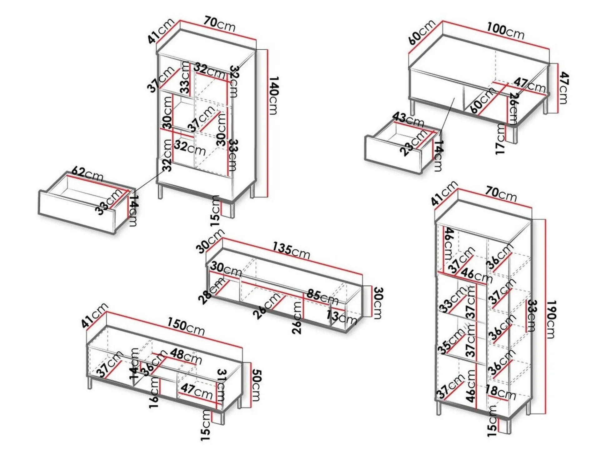 Stuemøbelsæt Lomsore 108 (Hvid)