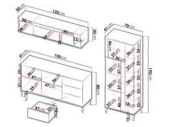 Stuemøbelsæt Lomsore 110 (Hvid)