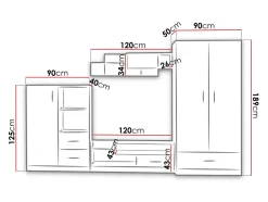 Stuemøbelsæt Lorlare 101 (Hvid + Grå)