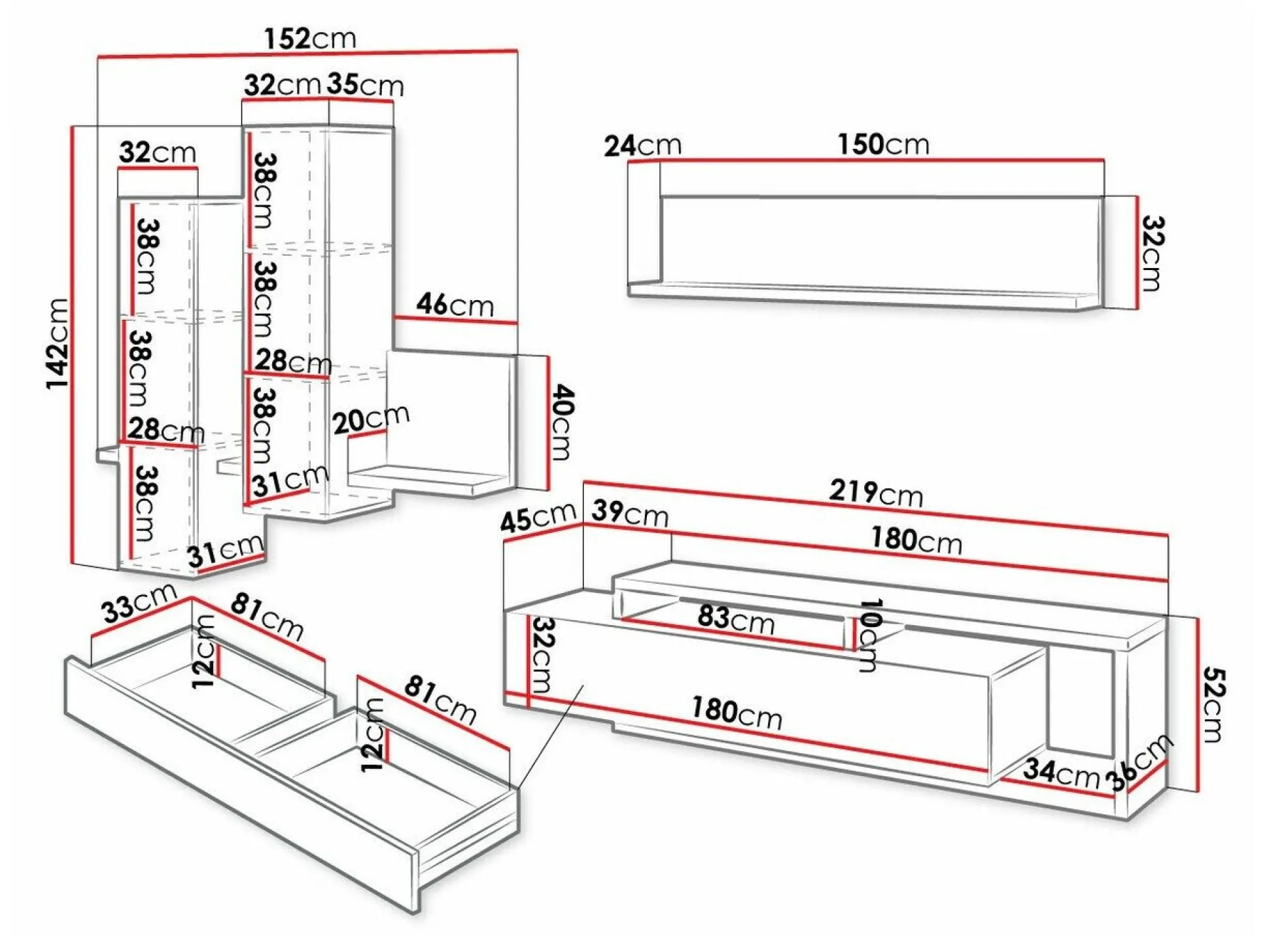 Stuemøbelsæt Lutiva 107