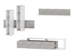 Stuemøbelsæt Lutiva 100 (Hvid + Beton)