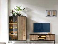 Stuemøbelsæt Manal I (Sort + Wotan eg)