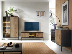 Stuemøbelsæt Manal (Sort + Wotan eg)