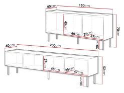Stuemøbelsæt Melbela 109 (Kashmir + Egetræ)