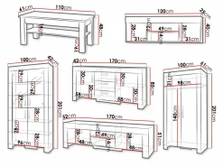 Stuemøbelsæt Melfeli 126 (Sonoma eg)