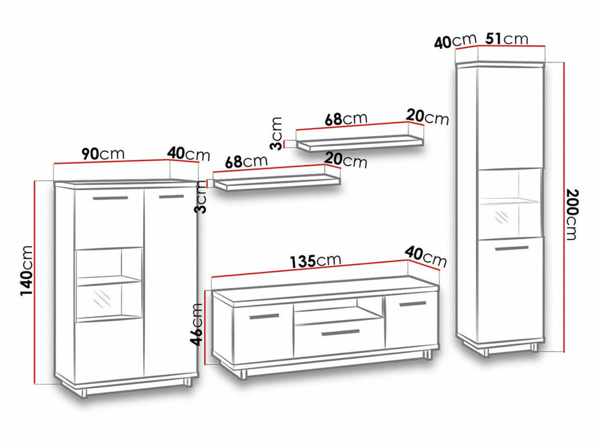 Stuemøbelsæt Morlira 112
