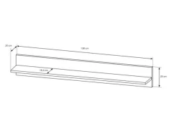 Stuemøbelsæt Novbela 114 (Hvid + Glansfuld hvid + Grandson eg)