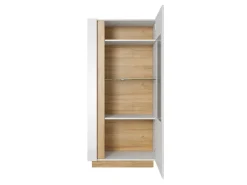 Stuemøbelsæt Novbela 113 (Hvid + Glansfuld hvid + Grandson eg)